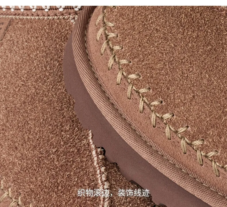Local 💰520 UGG2025 autumn and winter new arrivals Mark hand-stitched top layer top-quality cow polished layer 1171444 two colors light oak brown mustard seed color Size, 35-40